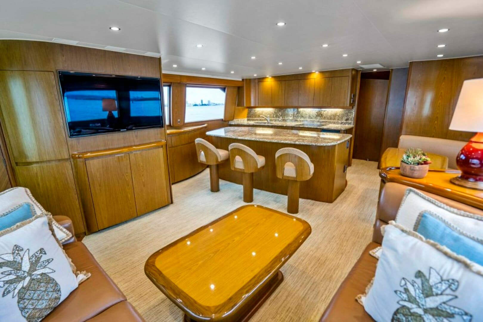 2011 Viking 70 Enclosed Bridge - Last Call - Salon