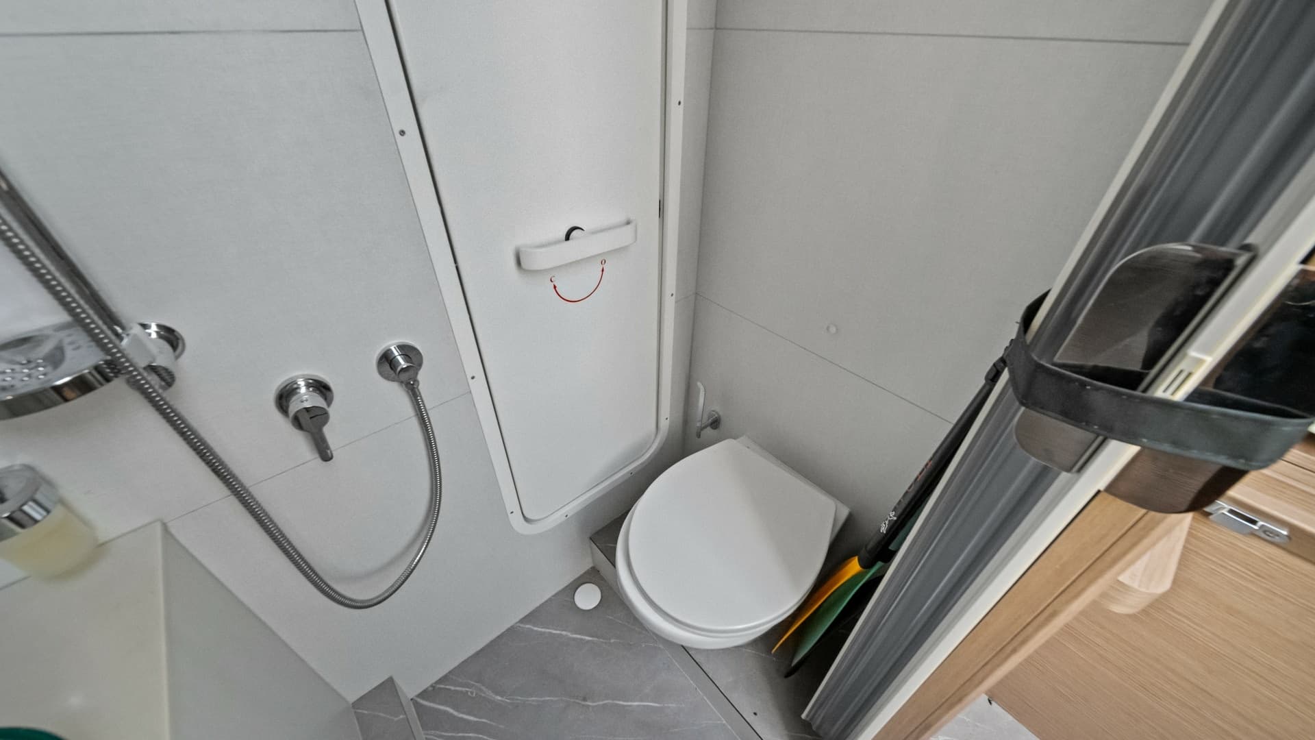 Compact Bathroom with Shower