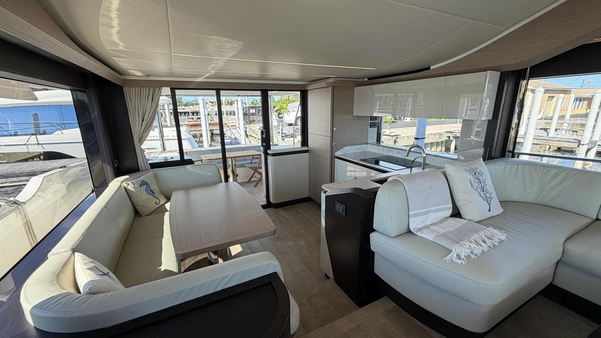 Spacious Main Salon with Panoramic Views