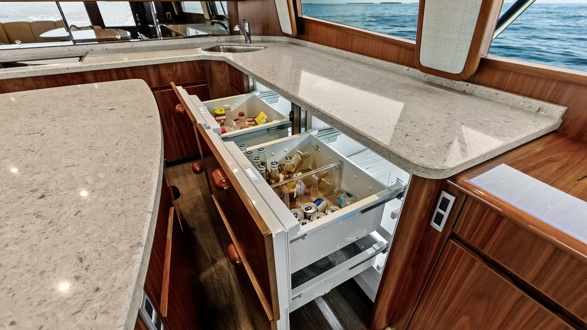 Galley with Pull-Out Refrigeration