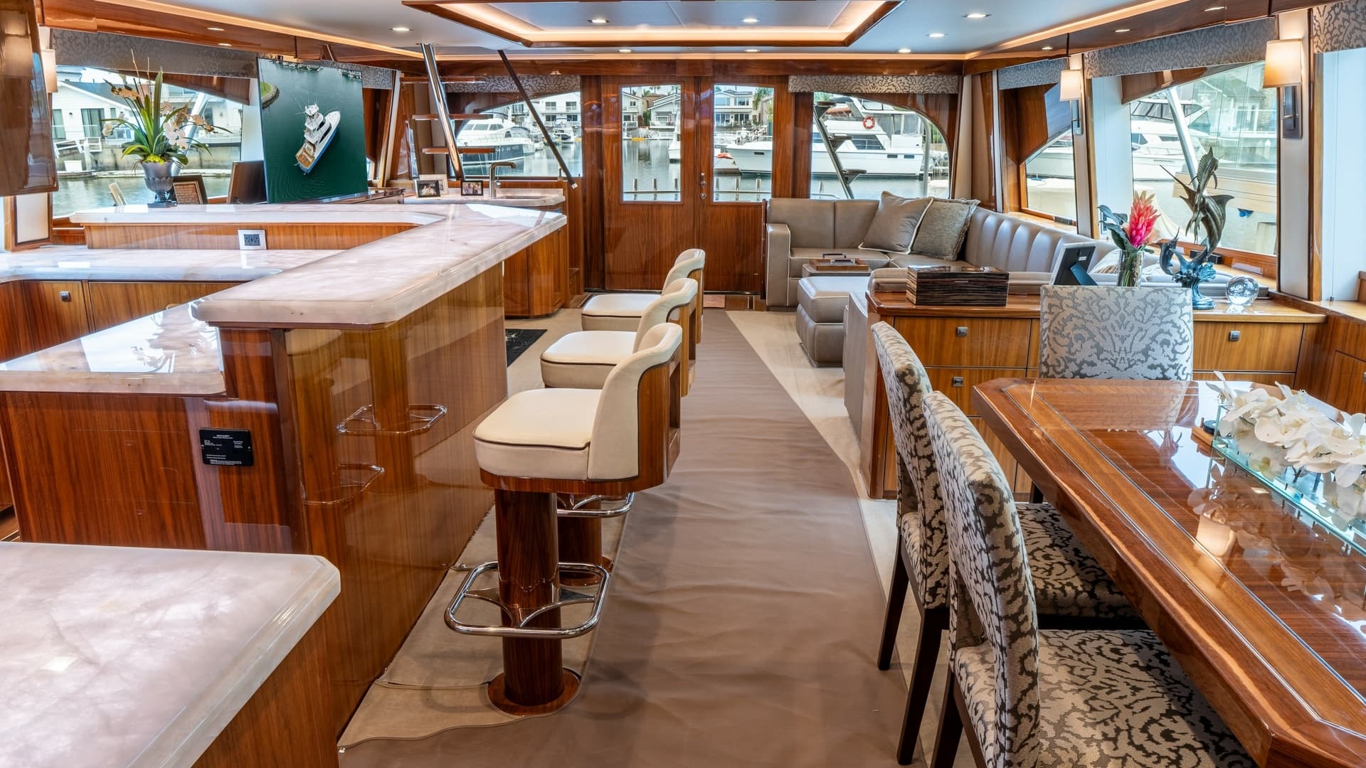 Luxurious Main Salon Interior View
