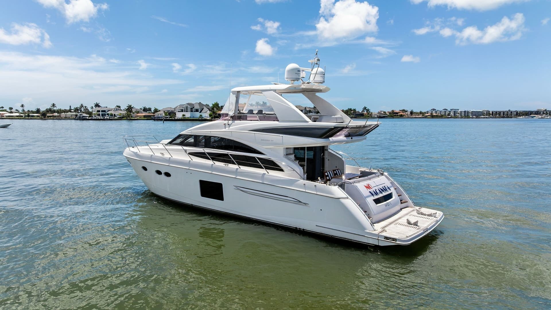 Starboard View of Flybridge Yacht