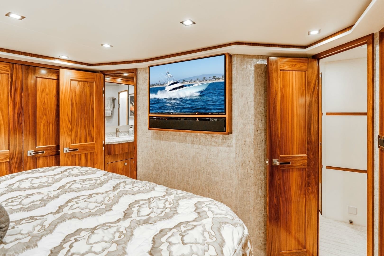 2018 Viking 72 Convertible "50 Caliber" - Luxurious Master Stateroom Interior