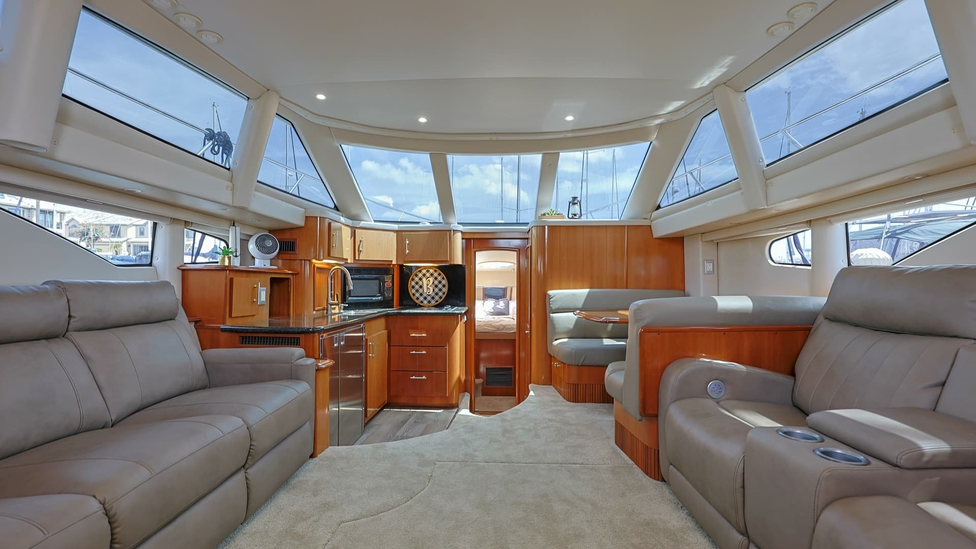 Spacious Salon with Panoramic Windows