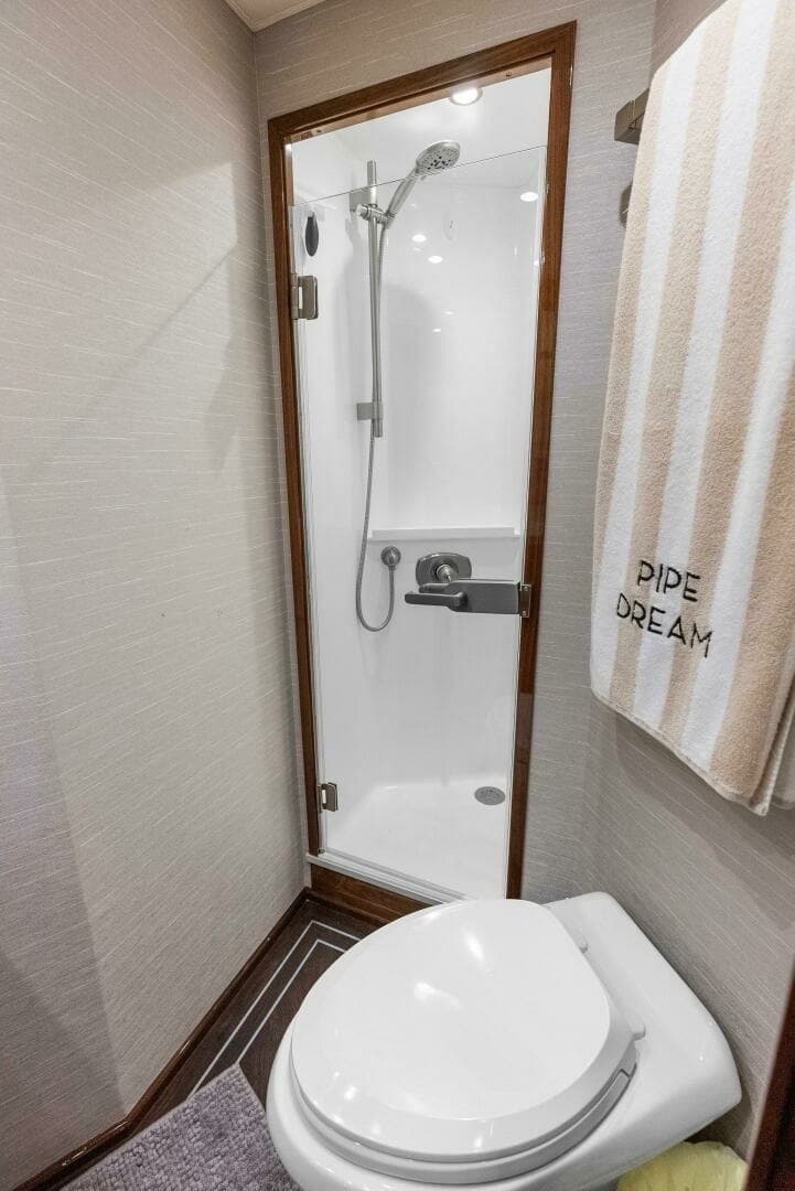 2022 Viking 68 Enclosed Bridge- PIPE DREAM- Forward Stateroom Head