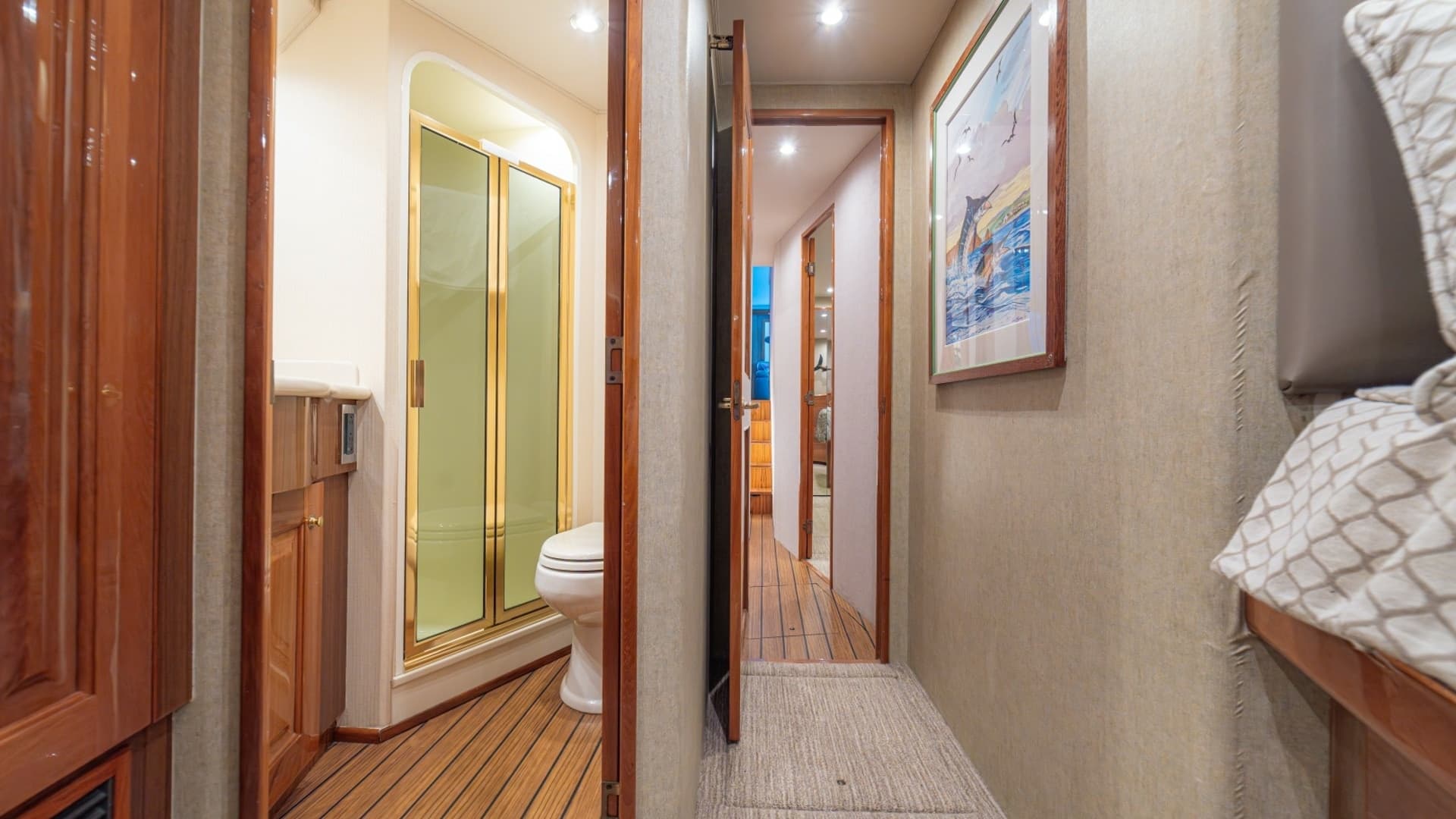 Hallway with Guest Head Access