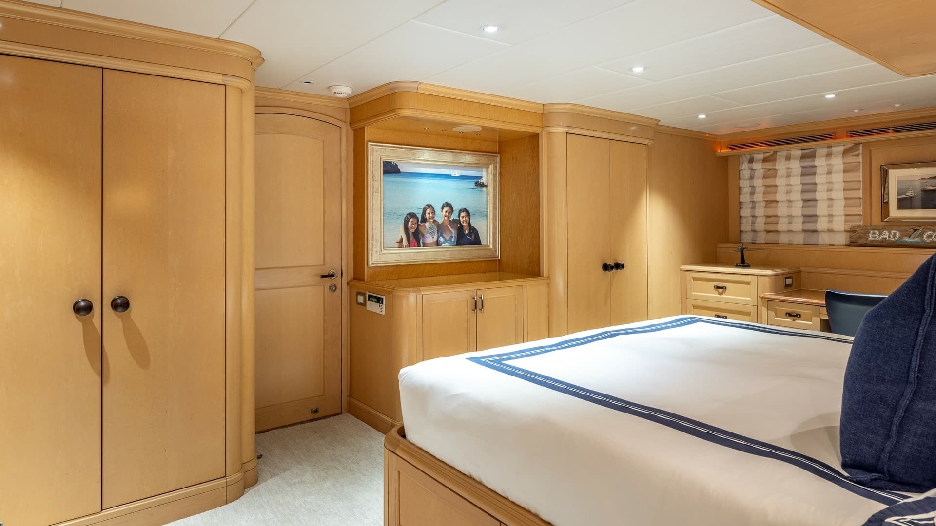 1998 Trinity Yachts Sport Fisherman - BAD COMPANY: Master Stateroom with Wood Finish