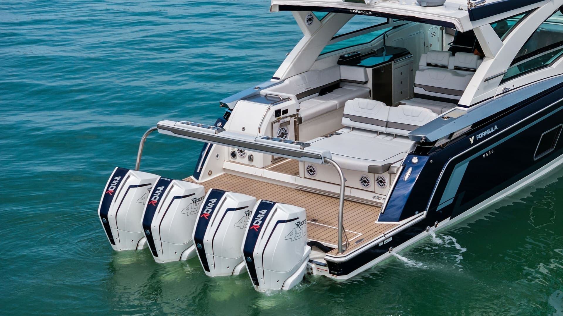Stern with Quad Outboard Engines