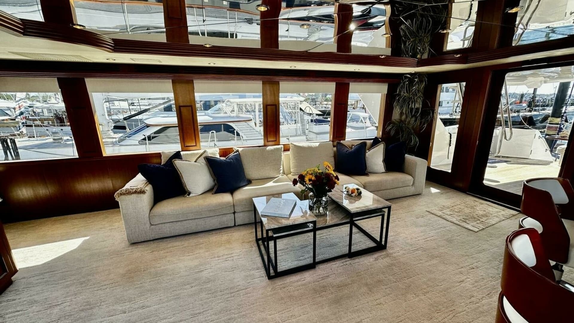 Spacious Salon with Large Windows