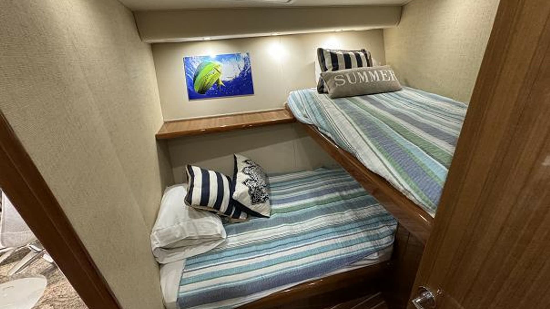 2007 74 Viking 74 Enclosed Bridge Never Settle - Guest Stateroom