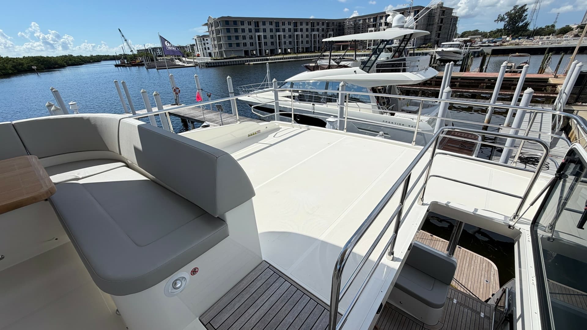 Spacious Flybridge Lounge Area