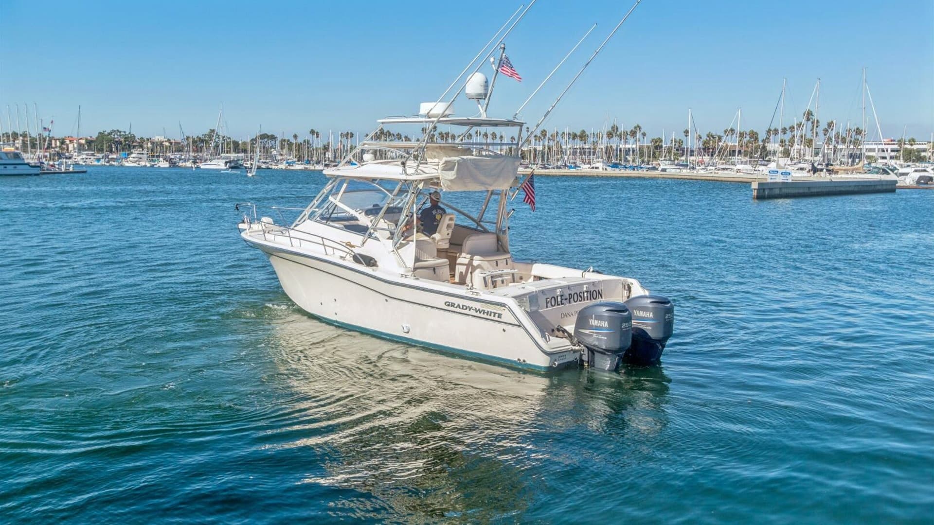 2006 Grady-White 330 Express - "POLE POSITION": Aft View with Twin Outboards