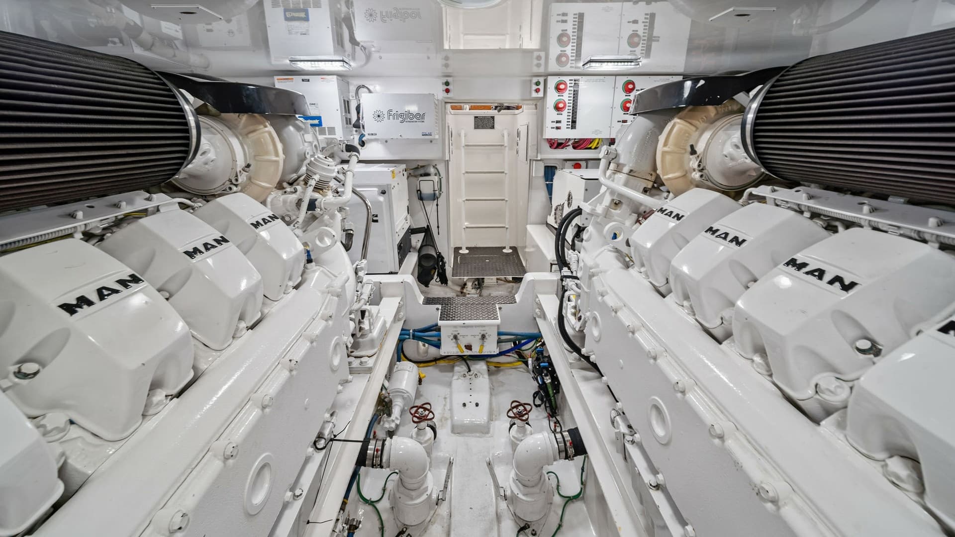 Engine Room with Twin MAN Engines