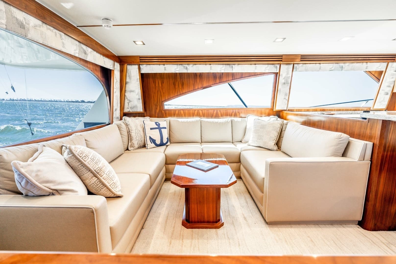 2018 Viking 72 Convertible "50 Caliber" - Spacious Salon with Panoramic Views