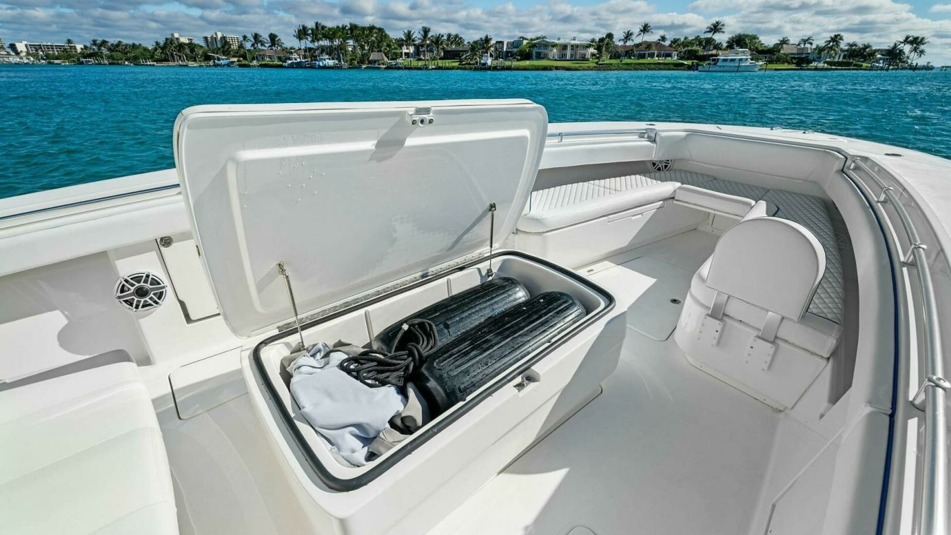 Forward Deck with Storage Compartment