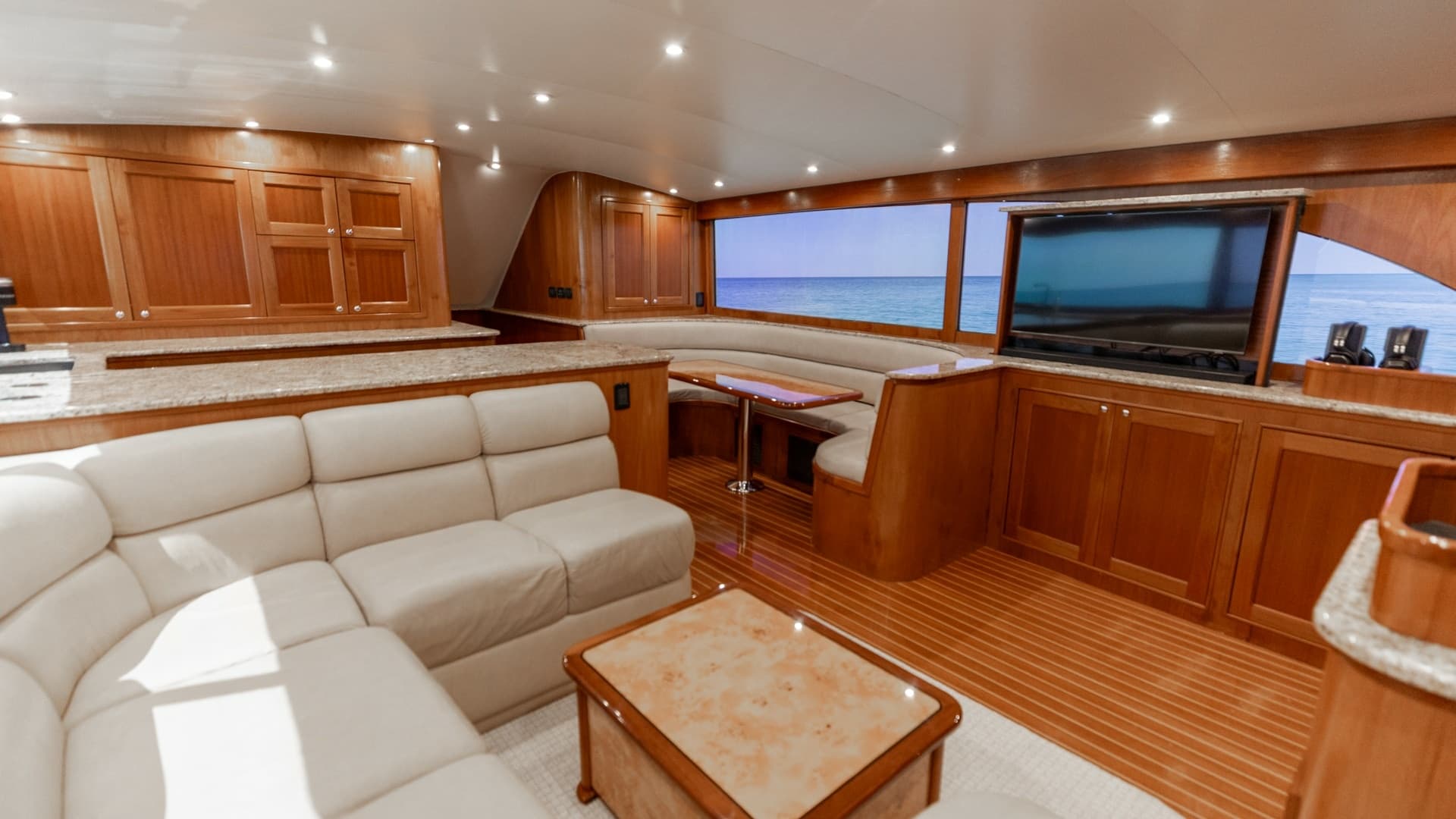 Spacious Salon with Entertainment Center