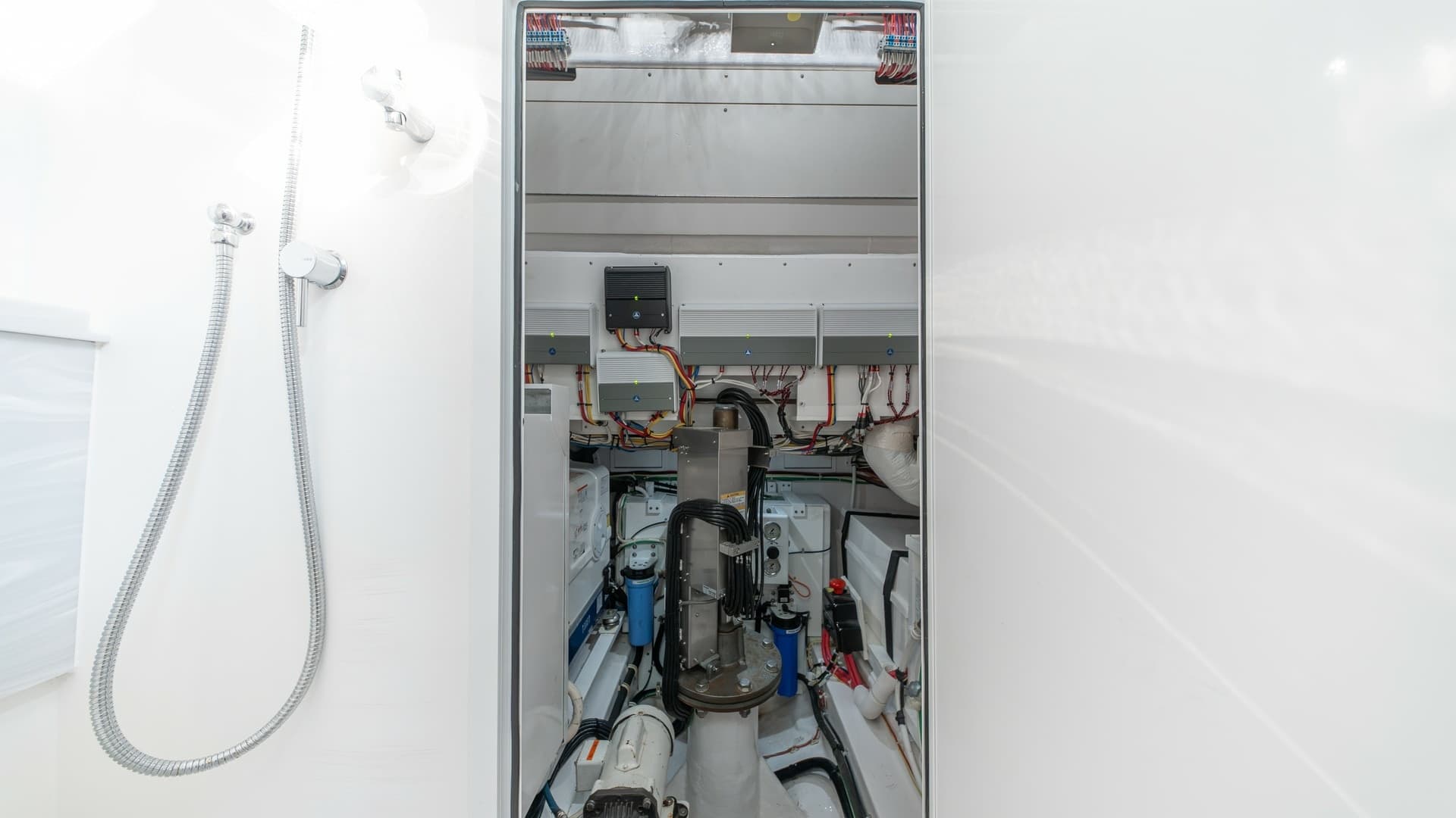 Engine Room Access and Shower Area