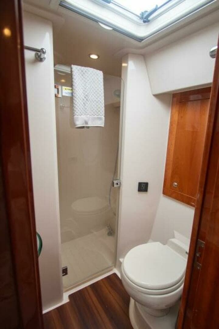 2012 Riviera 50 Sport Yacht - "CONTESSA": Elegant Ensuite Bathroom