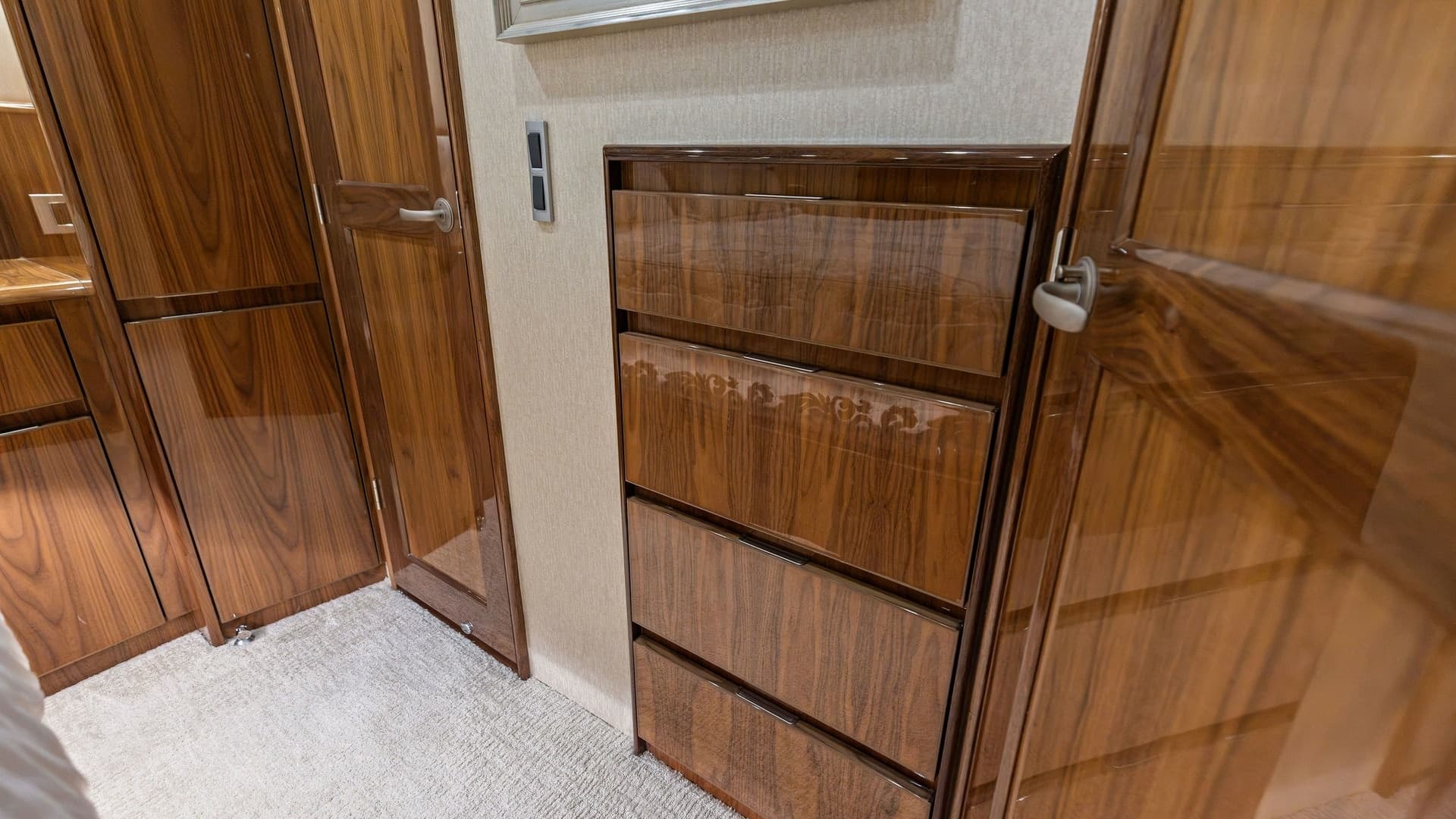 Luxurious Wood-Finished Interior Cabinetry