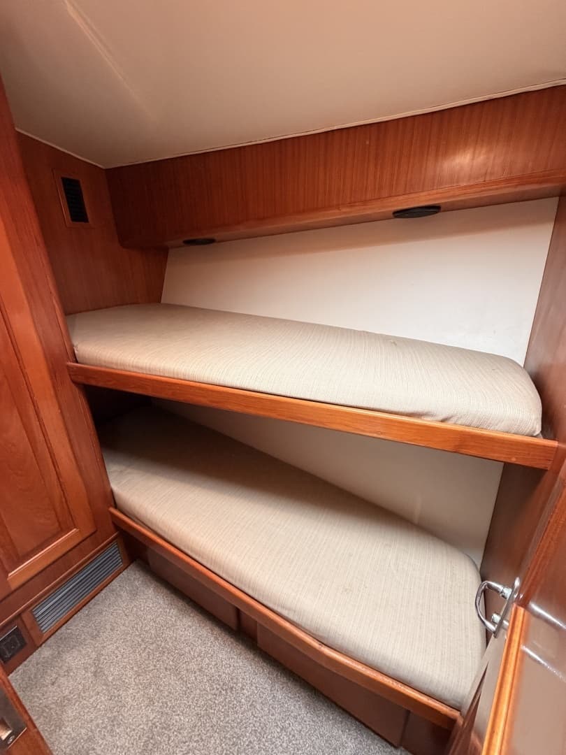 1994 Viking 50 Convertible "Wild Rice" - Guest Stateroom with Twin Bunks