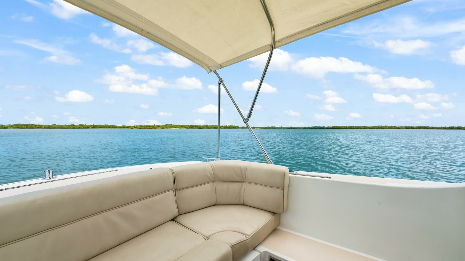 Aft Deck Seating with Canopy