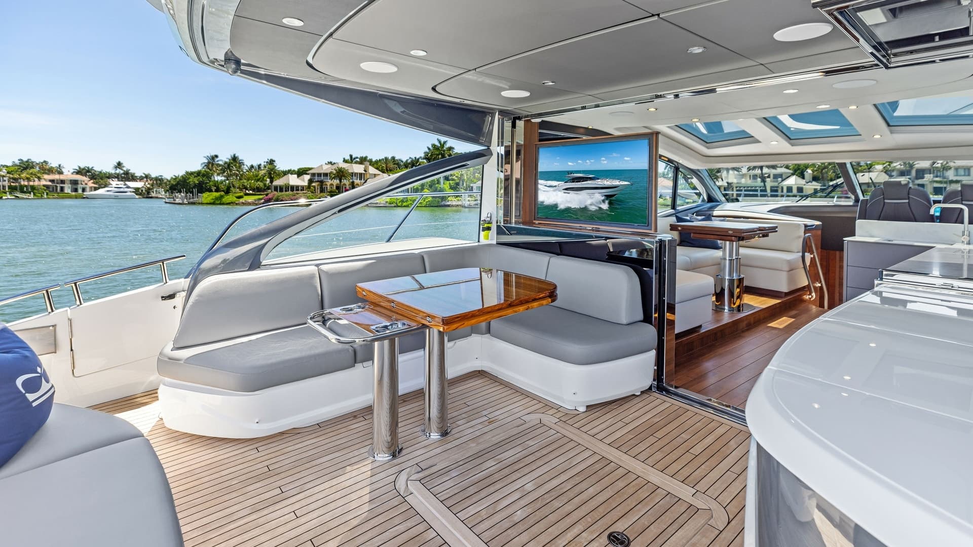 Spacious Cockpit Deck with Seating