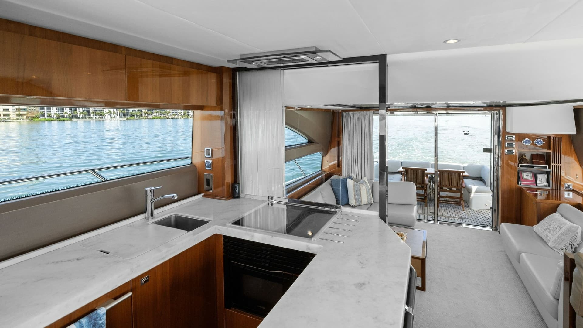 Galley and Salon with Aft View