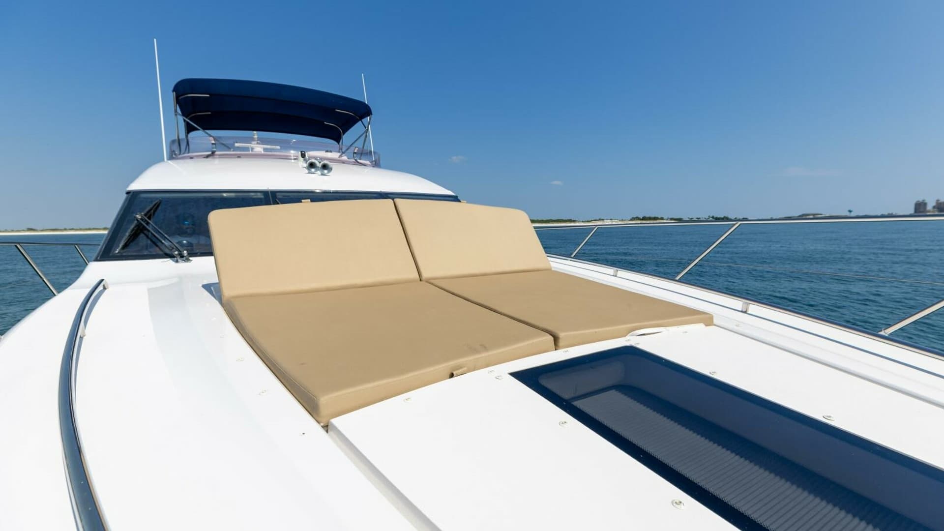 2011 Princess 64 'Harbor Story' - Bow Sunpads