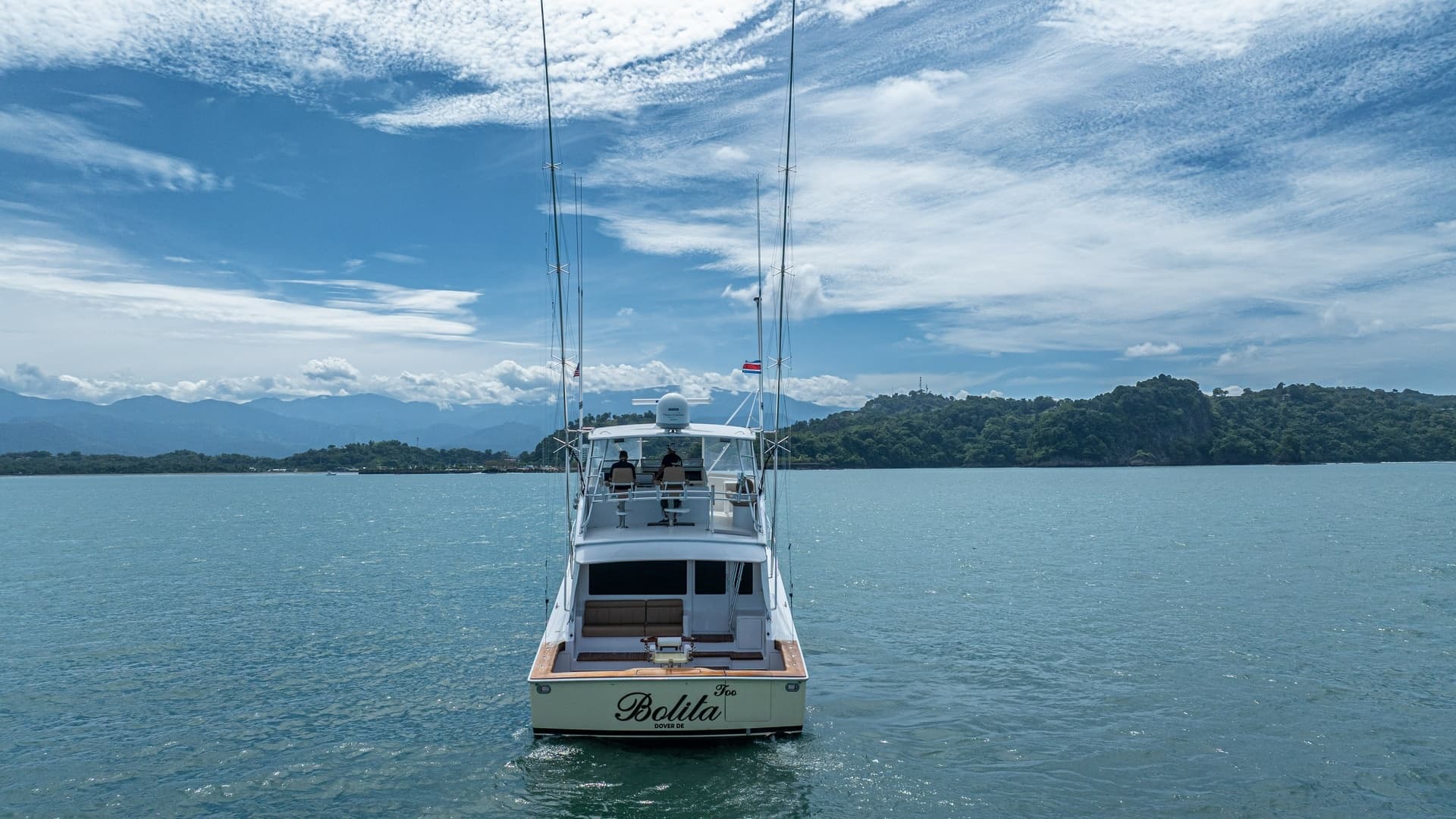 Aft View with Cockpit 2002 Viking 61 Convertible