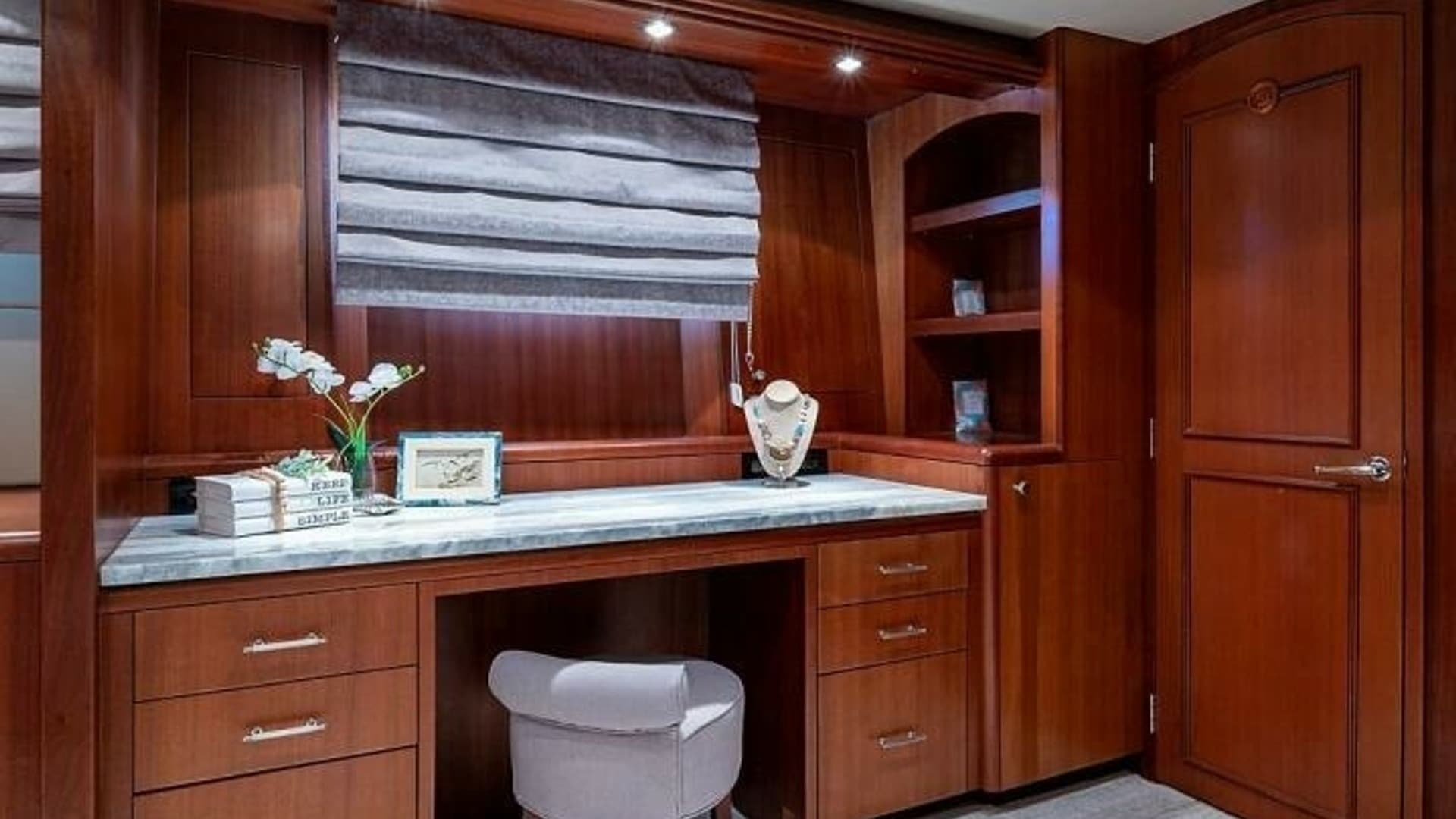 Elegant Vanity Area with Storage
