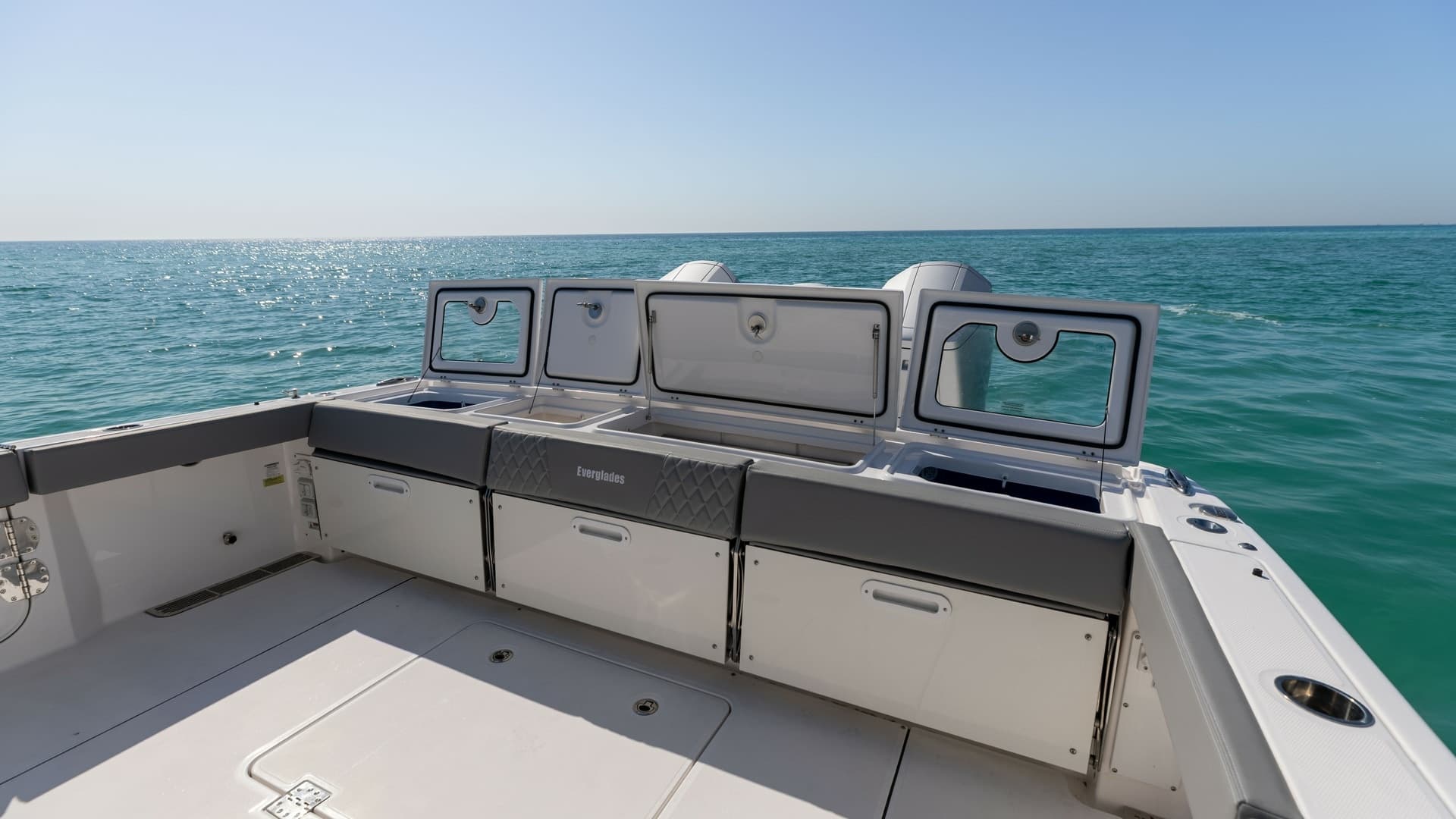 Aft Deck with Storage Compartments