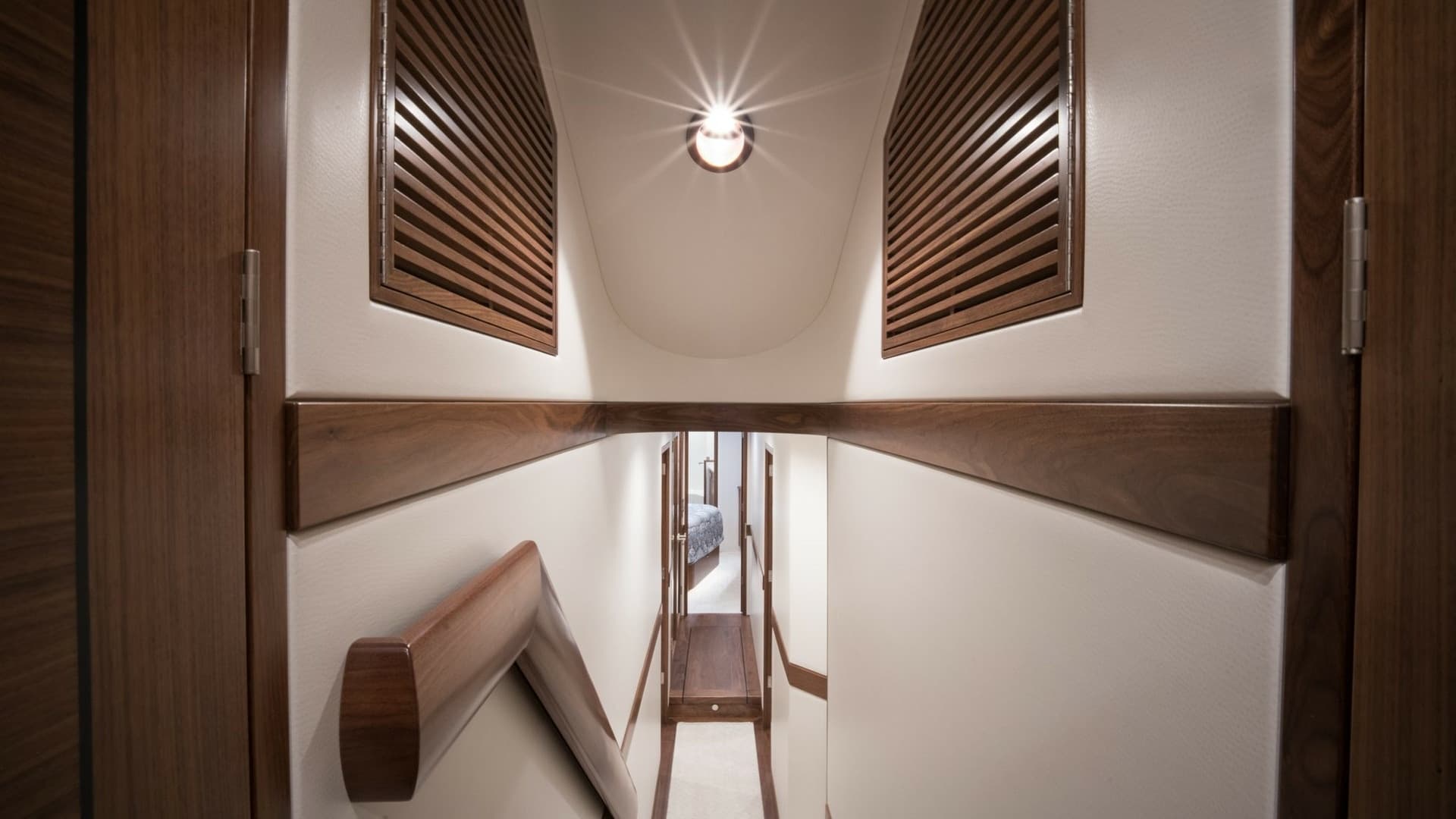 2026 Winter Custom Yachts 75 Open Convertible- MISS CARRIE- Companionway