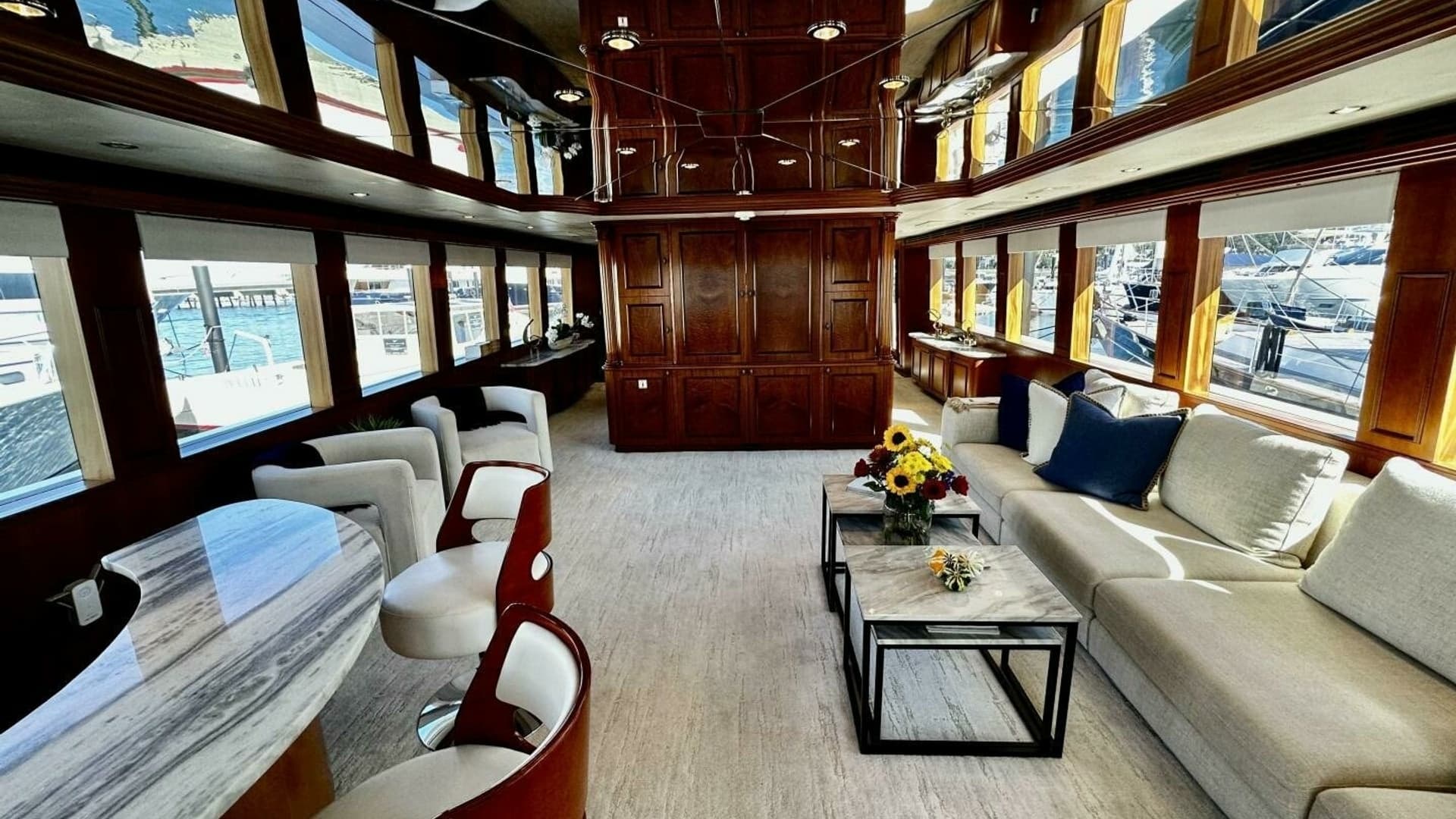 Spacious Salon with Panoramic Windows