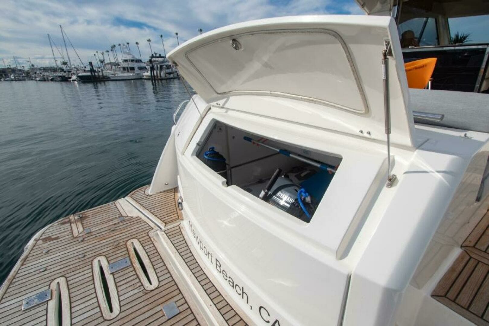 2012 Riviera 50 Sport Yacht - "CONTESSA": Aft Swim Platform with Storage Hatch