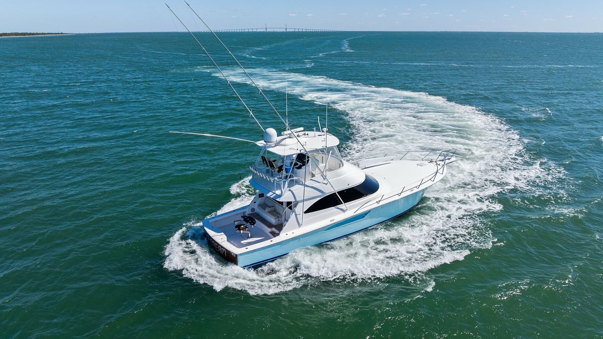 Aerial View of Fishing Yacht