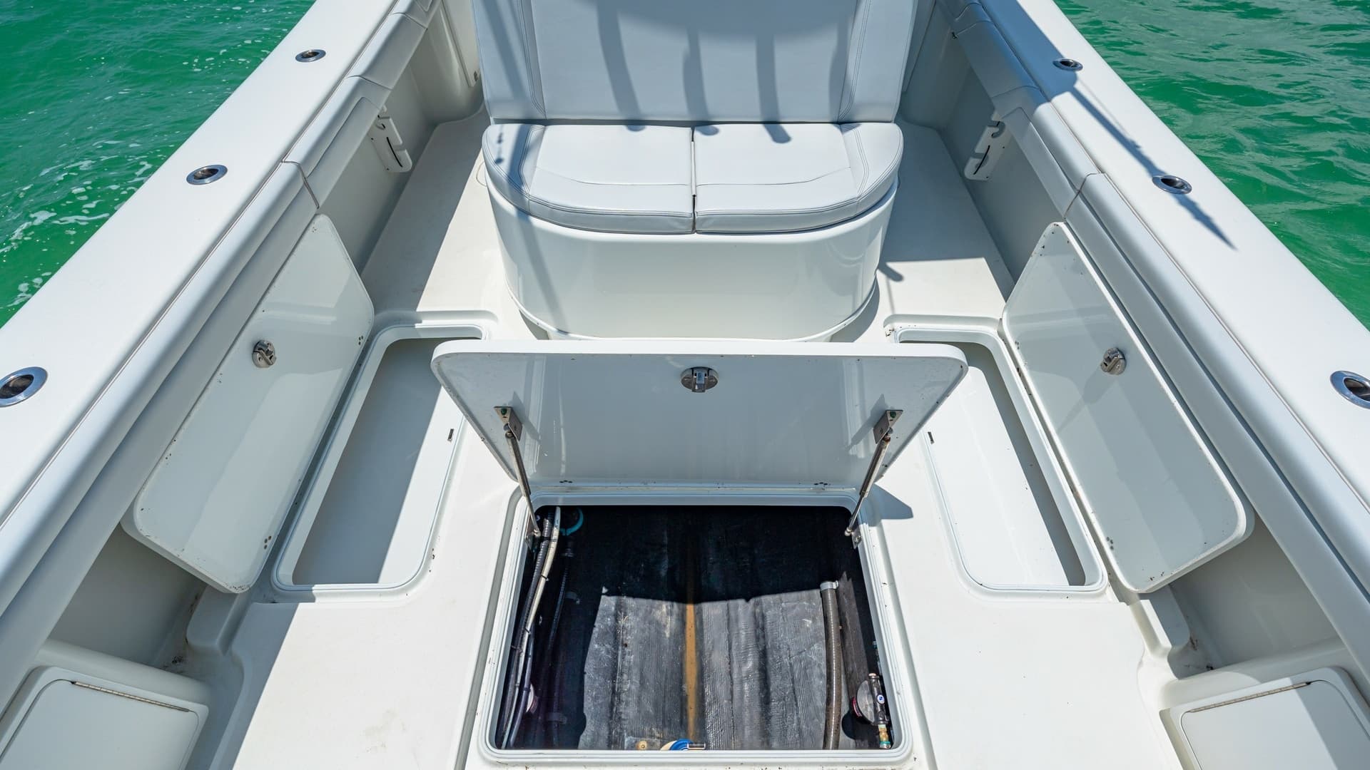 Forward Seating and Storage Area